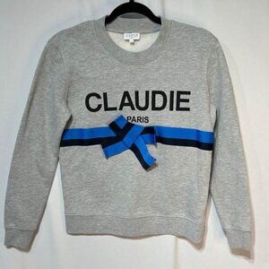 Woman’s CLAUDIE PIERLOT Paris sweatshirt with bow detail. New condition. Size 1.
